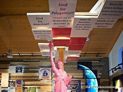 Blick ins Auswanderermuseum in Hamburg