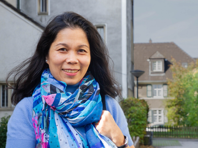 Mai Do, Vorstandmitglied der Vietnamesischen katholischen Gemeinde in Essen, Foto: Niklas Buhr