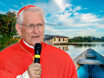 Kardinal Leonardo Steiner, Bild: Erzbistum Manaus, Collage KIP Kardinal Leonardo Steiner, Bild: Erzbistum Manaus, Collage KIP