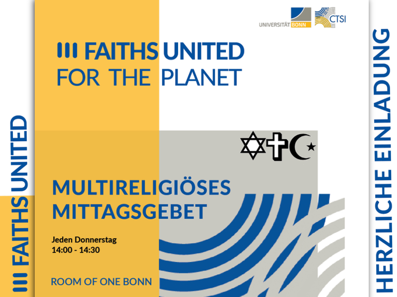 Plakat: „Faiths United for the planet“