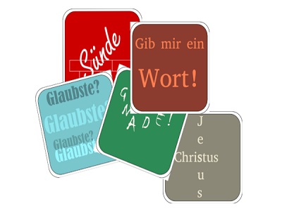 Bierdeckel mit Fragen und Statements zum Glauben