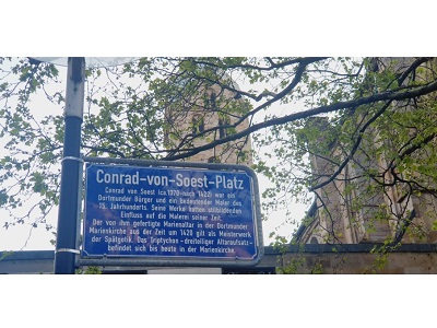 Schild vom Conrad-von-Soest-Platz