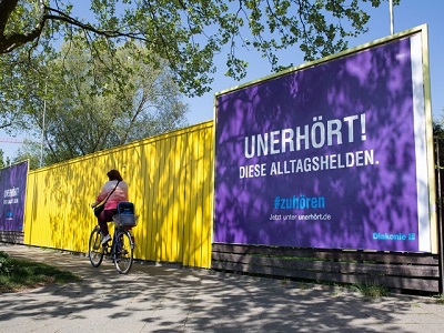 Diakonie/ Kathrin Harms Plakat mit Diakonie-Kampagne