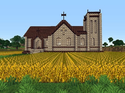 Kirche in Minecraft-Grafik