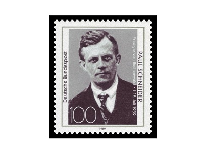 Paul Schneider auf einer Briefmarke