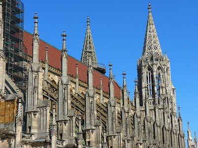 Der Kirchturm des Ulmer Münsters