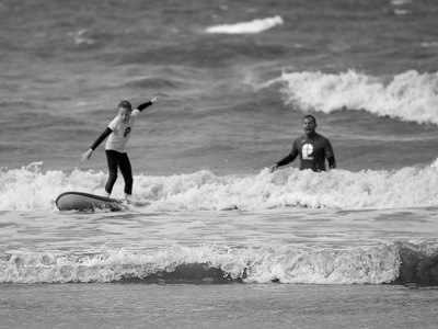 Surfschueler und Surflehrer