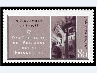 Gedenkbriefmarke Reichsprogromnacht