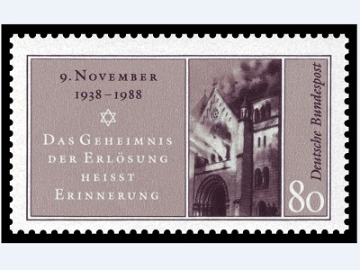 Gedenkbriefmarke Reichsprogromnacht