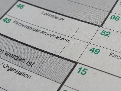 Feld für Kirchensteuer in der Steuererklärung